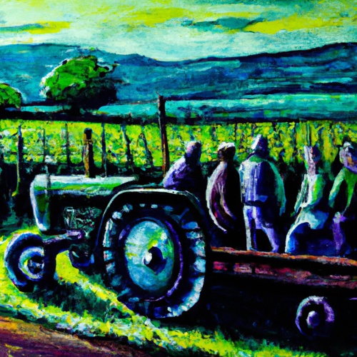 Traktorsafari durch die Weinberge