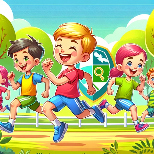 Crosslauf mit Turnkindern der Turnschule KTT Heilbronn