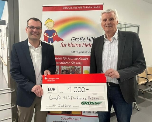 Gross Reisen spendet 1.000 Euro für „kleine Helden“ in Heilbronn