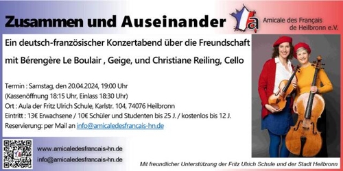 Deutsch-französischer Konzertabend in Heilbronn