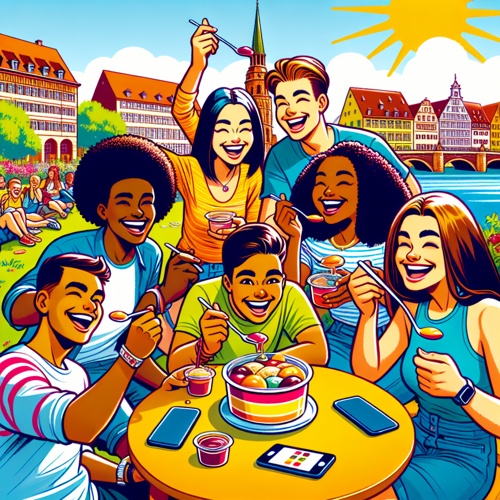 Internet-Trend „Pudding mit der Gabel essen“ in Heilbronn