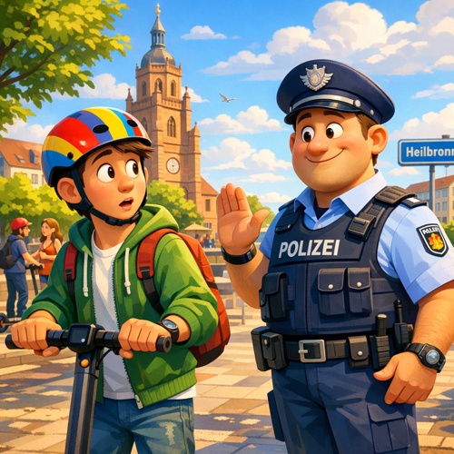 E-Scooter-Fahrer im Visier der Polizei: Zahlreiche Verstöße in Heilbronn