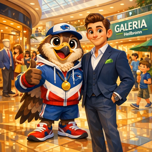 Kooperation der Heilbronner Falken und Galeria Heilbronn