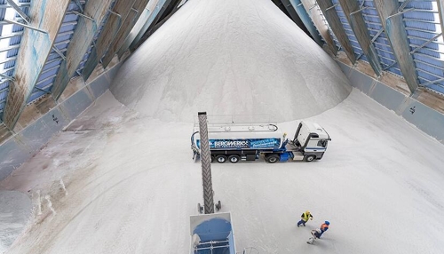Streusalzproduktion in Heilbronn auf Hochtouren