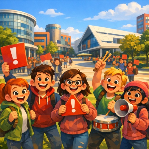 Verdi-Warnstreik an der Hochschule Heilbronn