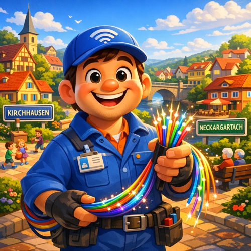 Internet-Ausfall in Heilbronn: Unbekannte beschädigen Glasfaserkabel