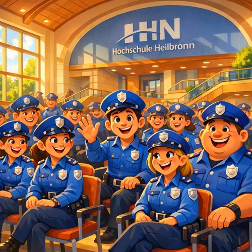 Polizeiversammlung in der Aula der Hochschule Heilbronn