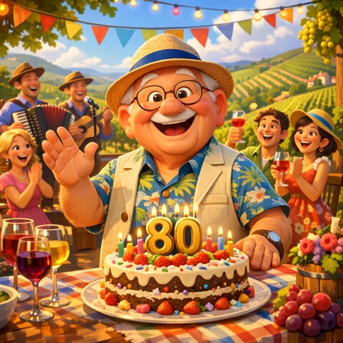 Olaf der Flipper feiert 80. Geburtstag mit Weinfest