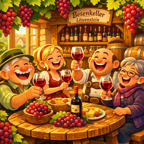 Lokaltour in Löwenstein: Rustikales Besenambiente und Weinausschank